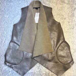 NWT French Connection shearling vest size 0
